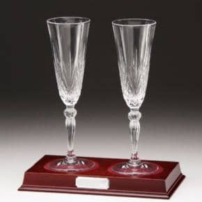 Set of 2 Champagne Crystal Glasses